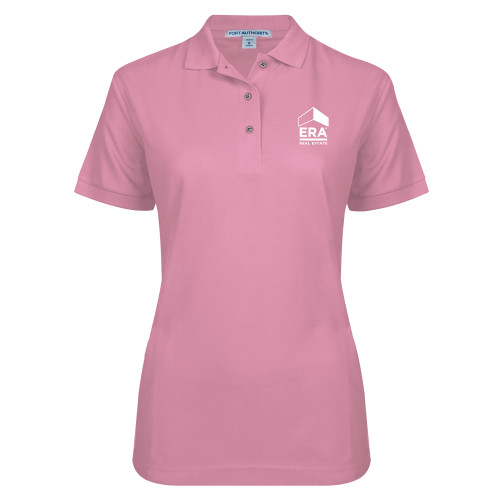 Womens Silk Touch Light Pink Pique Polo-ERA