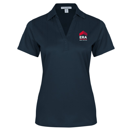 Womens Navy Performance Fine Jacquard Polo-ERA