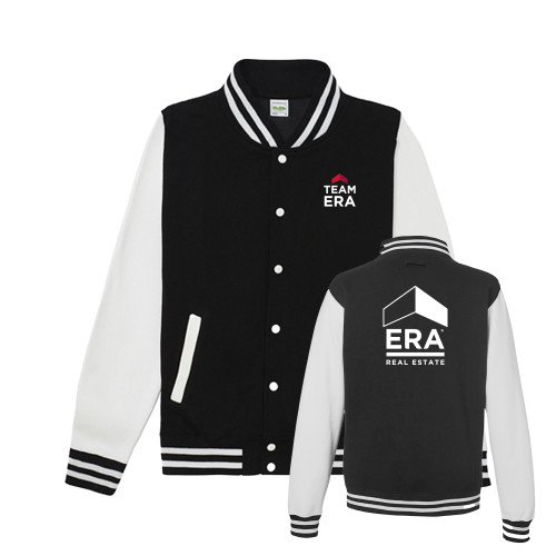 Mens Black Heavyweight Letterman Jacket-