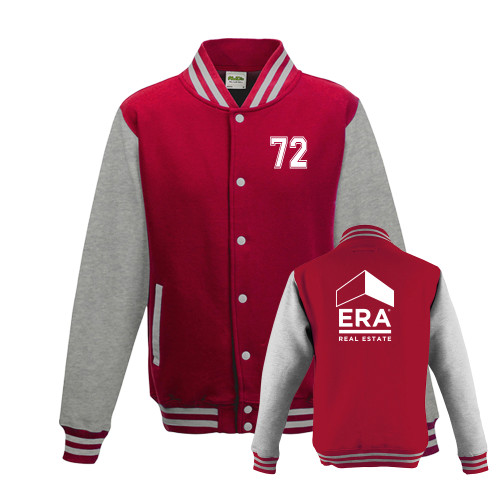Mens Red Heavyweight Letterman Jacket-
