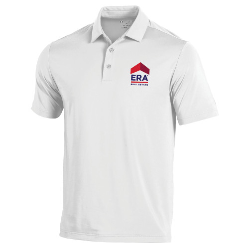 Under Armour White T2 Performance Polo-ERA