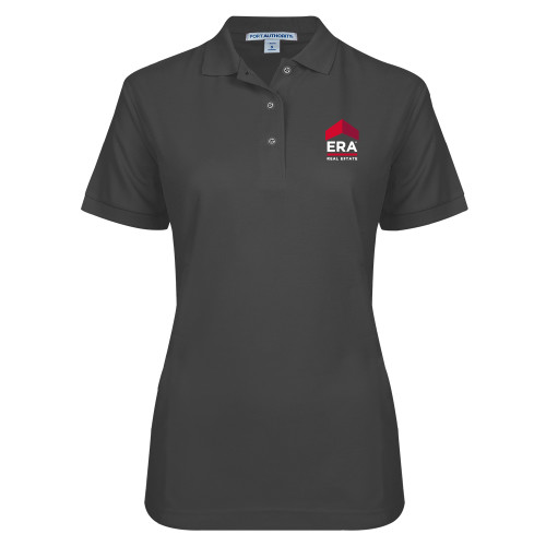 Womens Silk Touch Charcoal Pique Polo-ERA