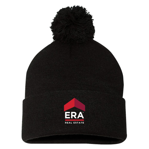 Sportsman Black Pom Pom Cuffed Beanie-ERA