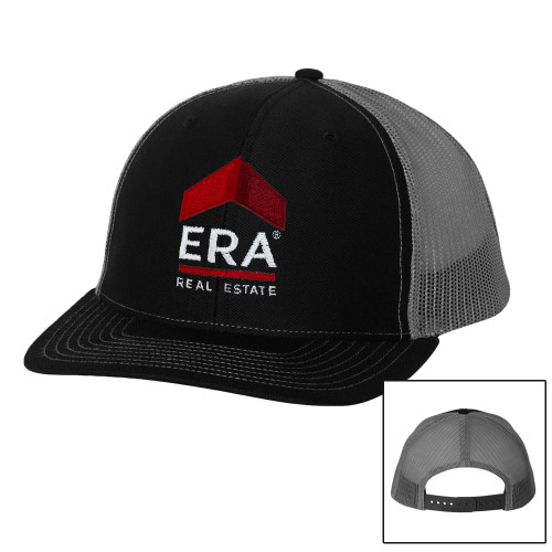 Richardson Black/Charcoal Trucker Hat-ERA