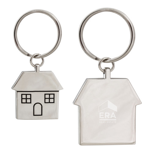 Silver House Key Holder-ERA Engraved