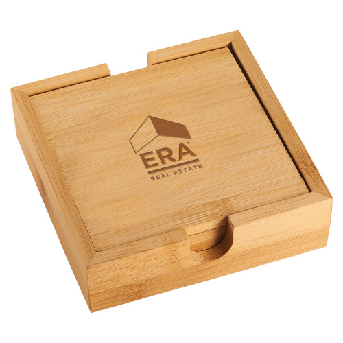 Bamboo Coaster Set-ERA Engraved