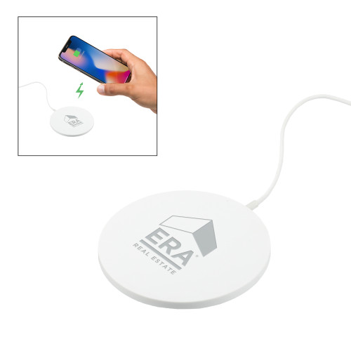 Ultra Thin Wireless White Charging Pad-ERA Engraved