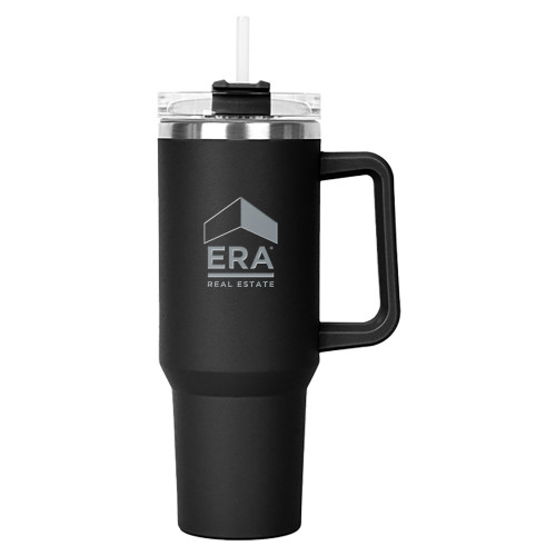 Hippo Black Mug & Straw Lid with Twist Closure 40 oz-ERA Engraved