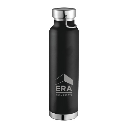 Thor Copper Vacuum Insulated Black Bottle 22oz-ERA Engraved
