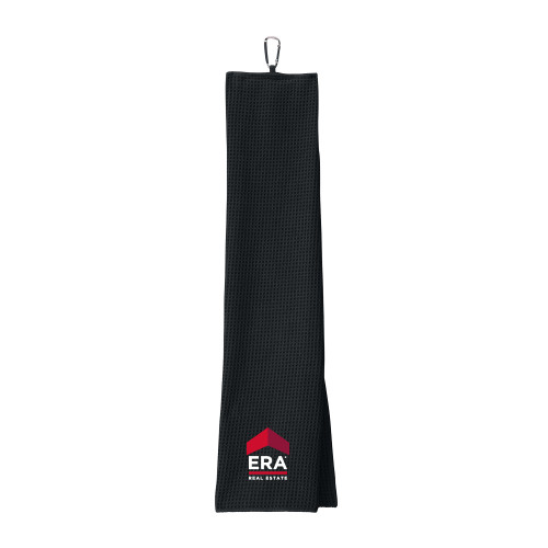  Black Waffle Microfiber Golf Towel - ERA