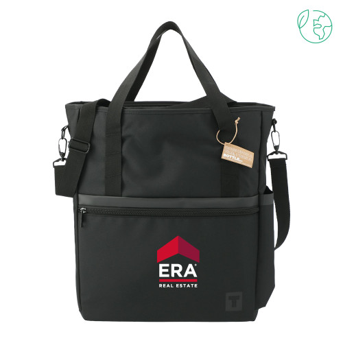 Tranzip Black Recycled Computer Tote-ERA