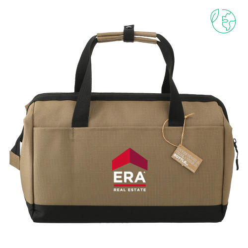 NBN Brown Recycled Utility Zippered Tool Tote-ERA