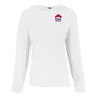 Thumbnail image for  Womens White Long Sleeve Hooded Tee