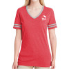 Thumbnail image for  Ladies Red Heather/Grey Tri Blend Varsity Tee