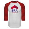 Thumbnail image for  White/Red Raglan Baseball T Shirt