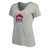 Thumbnail image for  Womens Plus Heather Grey V Neck T Shirt