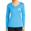 Thumbnail image for  Womens Light Blue Performance Long Sleeve V Neck Shirt