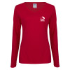 Thumbnail image for  Womens Cardinal Long Sleeve V Neck Tee 