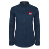 Thumbnail image for  Womens Navy Twill Button Down Long Sleeve 