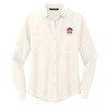 Thumbnail image for  Mercer + Mettle Womens Ivory Crepe Long Sleeve Camp Blouse