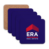 Thumbnail image for  Hardboard Coaster w/Cork Backing 4/set