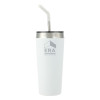 Thumbnail image for  Faye White Vacuum Tumbler w/ Stainless Steel Straw 20 oz