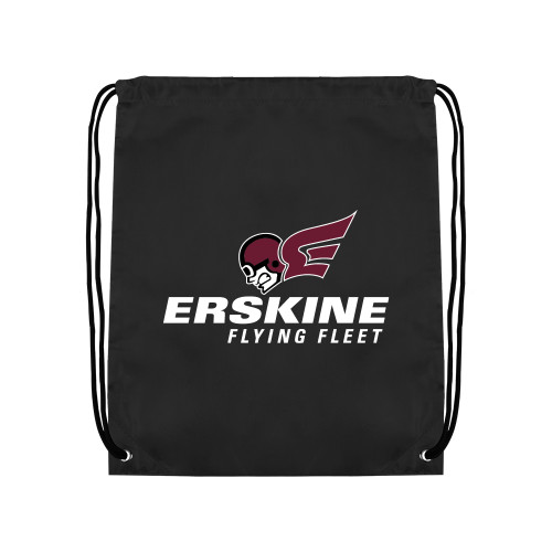  Black Drawstring Backpack - Erskine Flying Fleet Stacked