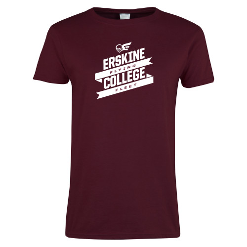  Womens Maroon Short Sleeve Tee - Flying Fleet