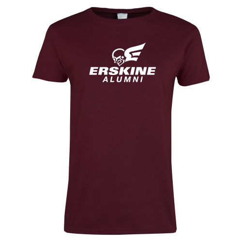  Womens Maroon Short Sleeve Tee - Alumni