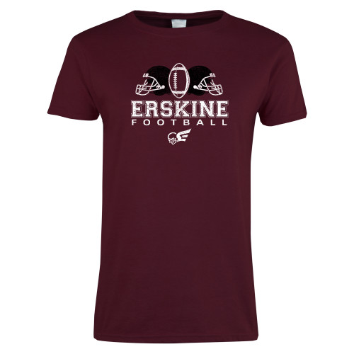 Erskine Womens Maroon Short Sleeve Tee
