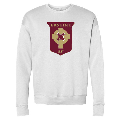  Bella + Canvas White Fleece Crew - Erskine Seminar Shield