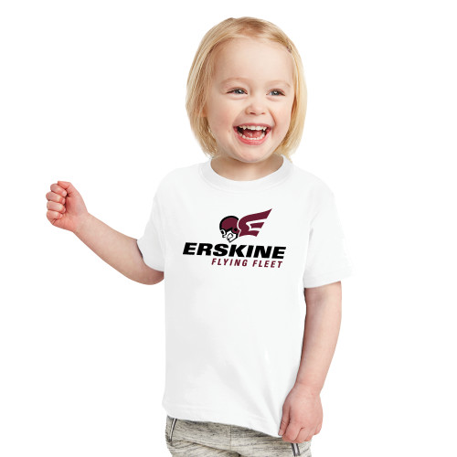 Toddler White T Shirt - Erskine Flying Fleet Stacked