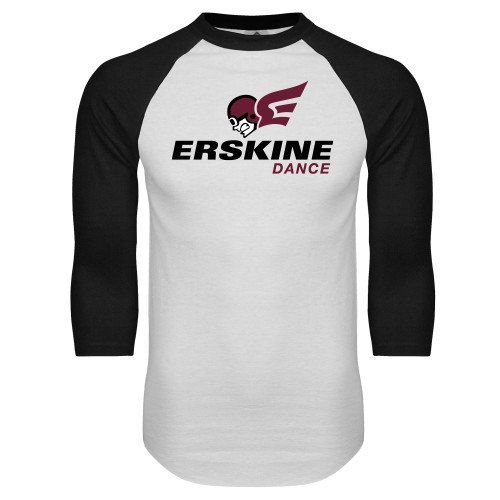  White/Black Raglan Baseball T Shirt - Dance