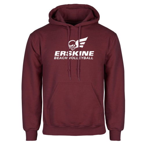  Maroon Fleece Hoodie - Beach Volleyball