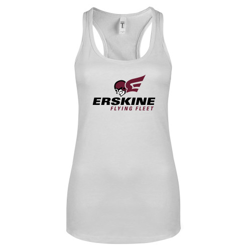  Next Level Racerback Tank White - Erskine Flying Fleet Stacked