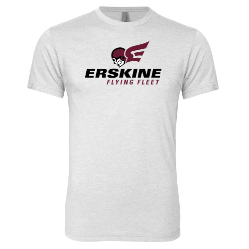  Next Level Heather White Triblend Tee - Erskine Flying Fleet Stacked