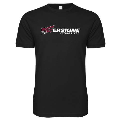  Next Level Black SoftStyle T Shirt - Erskine Flying Fleet Horizontal