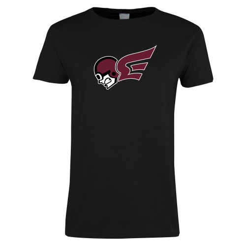  Womens Black Short Sleeve Tee - Flying Fleet Mascot