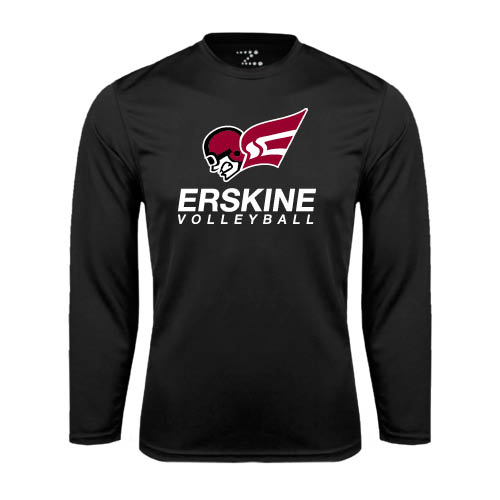 Black Performance Long Sleeve Shirt - Volleyball