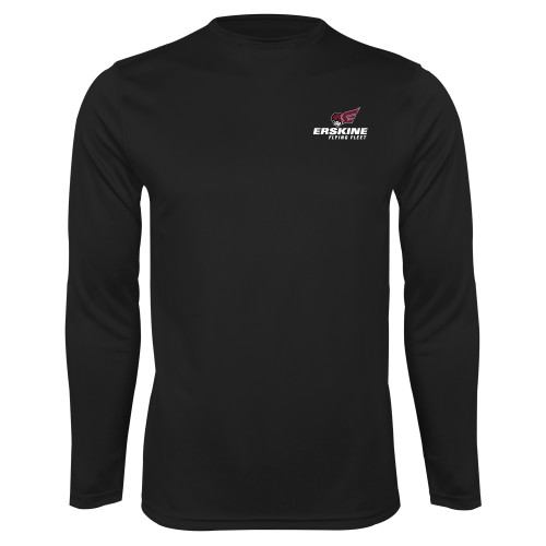  Black Performance Long Sleeve Shirt - Erskine Flying Fleet Stacked