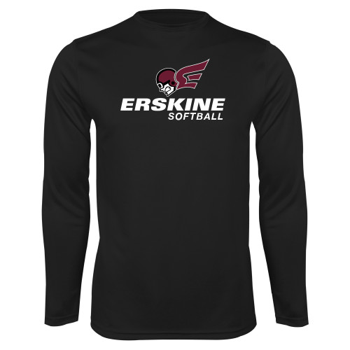  Black Performance Long Sleeve Shirt - Softball
