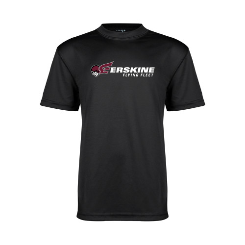  Youth Performance Black Tee - Erskine Flying Fleet Horizontal