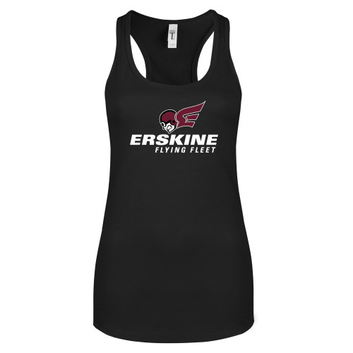  Next Level Womens Black Racerback Tank  - Erskine Flying Fleet Stacked