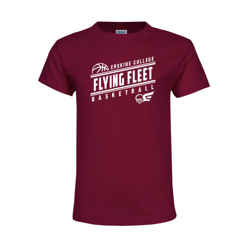  Youth Maroon T Shirt - Basketball