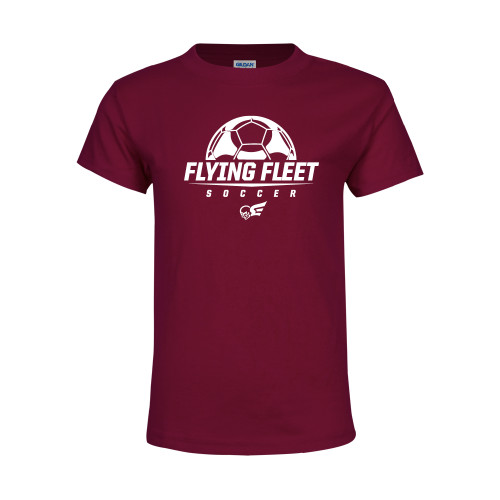  Youth Maroon T Shirt - Soccer