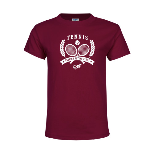  Youth Maroon T Shirt - Tennis