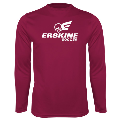  Maroon Performance Long Sleeve Shirt - Soccer