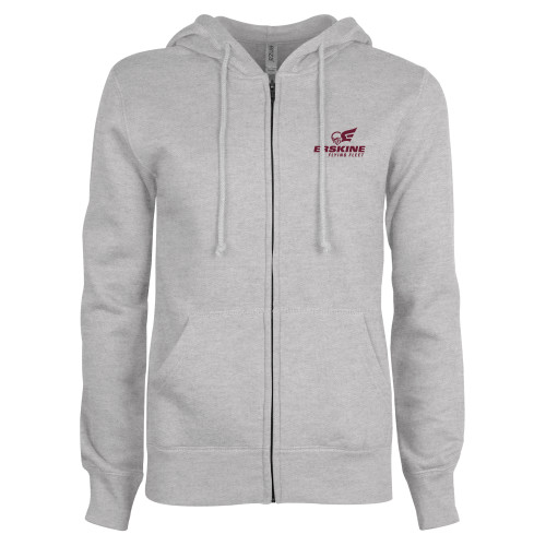  ENZA Womens Grey Fleece Full Zip Hoodie - Erskine Flying Fleet Stacked