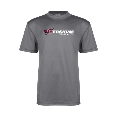  Youth Performance Grey Concrete Tee - Erskine Flying Fleet Horizontal