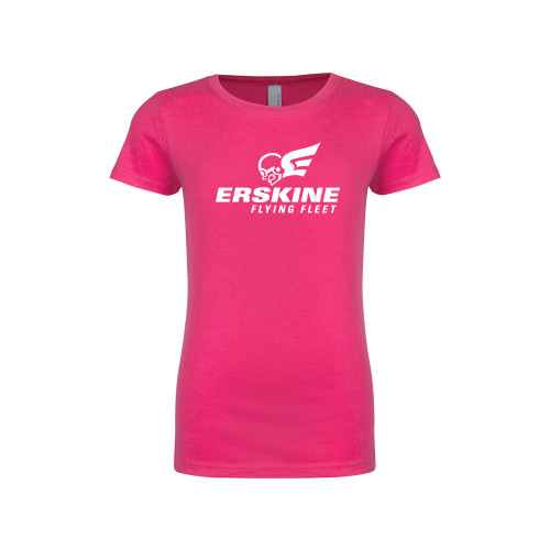  Next Level Girls Fuchsia Fashion Fit T Shirt - Erskine Flying Fleet Stacked